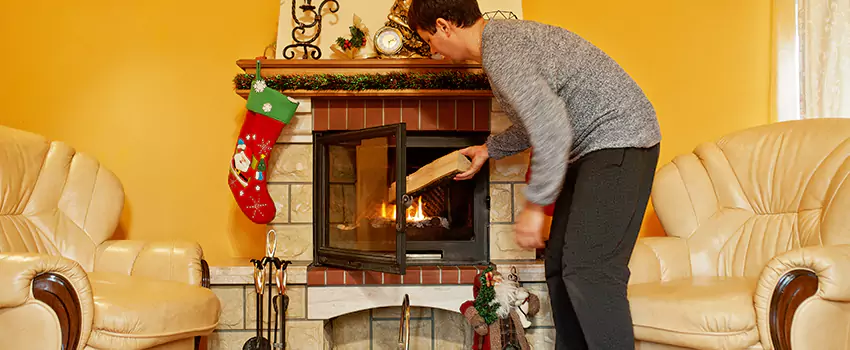 Rusted Metal Fireplace Restoration in Euless, Texas