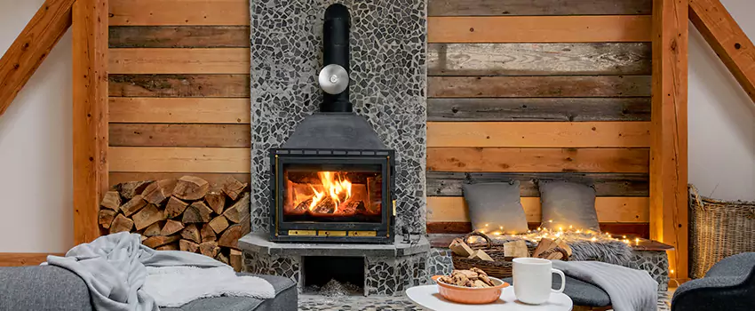 Thelin Hearth Products Direct Vent Gas Stove Fireplace Inspection in Euless, Texas